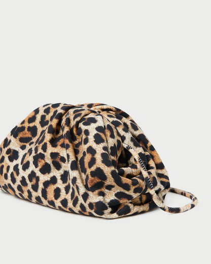 Bailey Leopard Jersey Dome Clutch