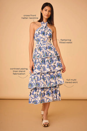 Berkley Dress in Porcelain Floral