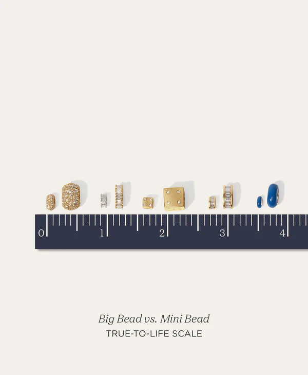 Wide Pavé Diamond Mini Bead