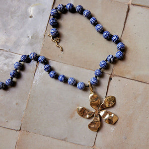 Tangier Pendant Necklace Blues