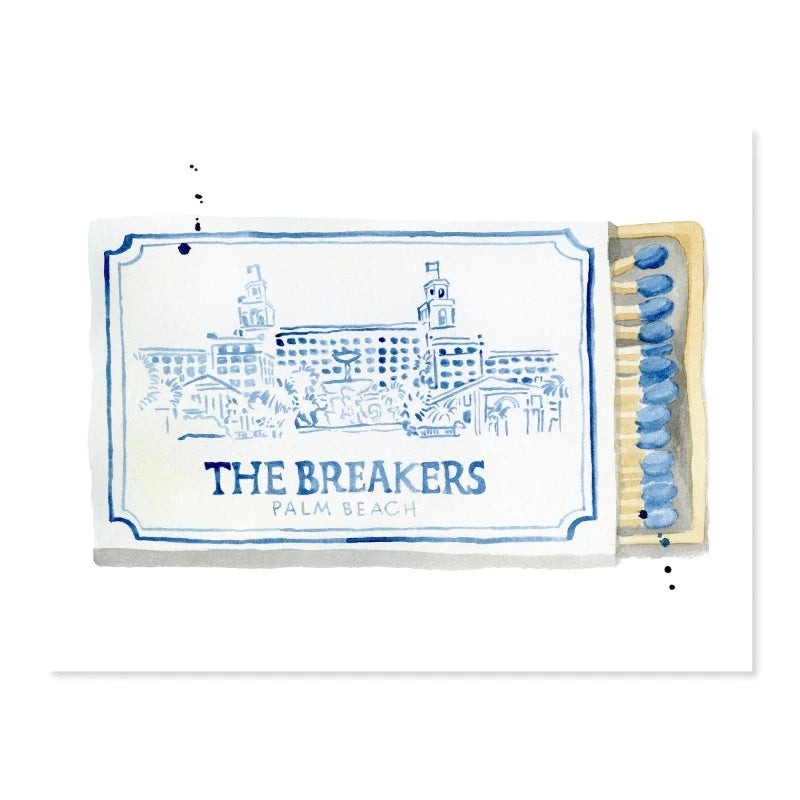 
            
                Load image into Gallery viewer, The Breakers Matchbook Watercolor Print
            
        