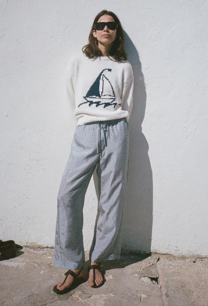 Josette Ivory Cotton Knit Pullover