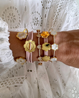 
            
                Load image into Gallery viewer, Maya Triple Bracelet in Petal Pink
            
        