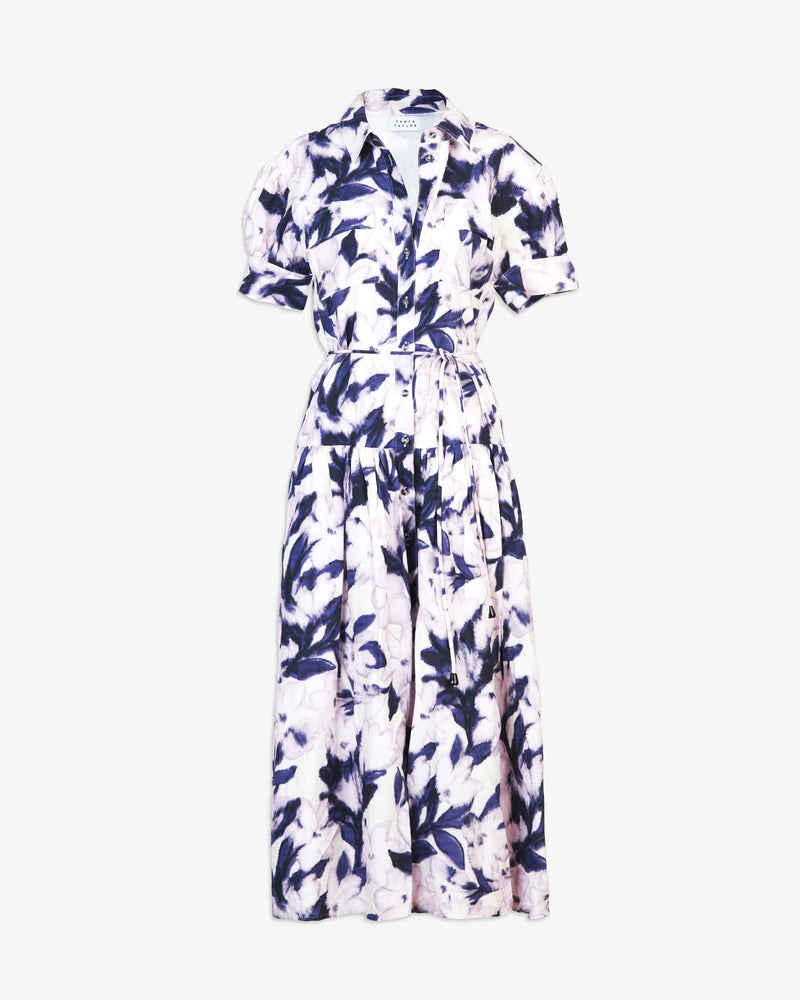Carrington Dress in Lilac/Off White Multi