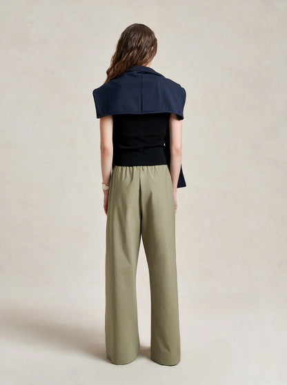 Cotton Poplin Colby Pant in Olive