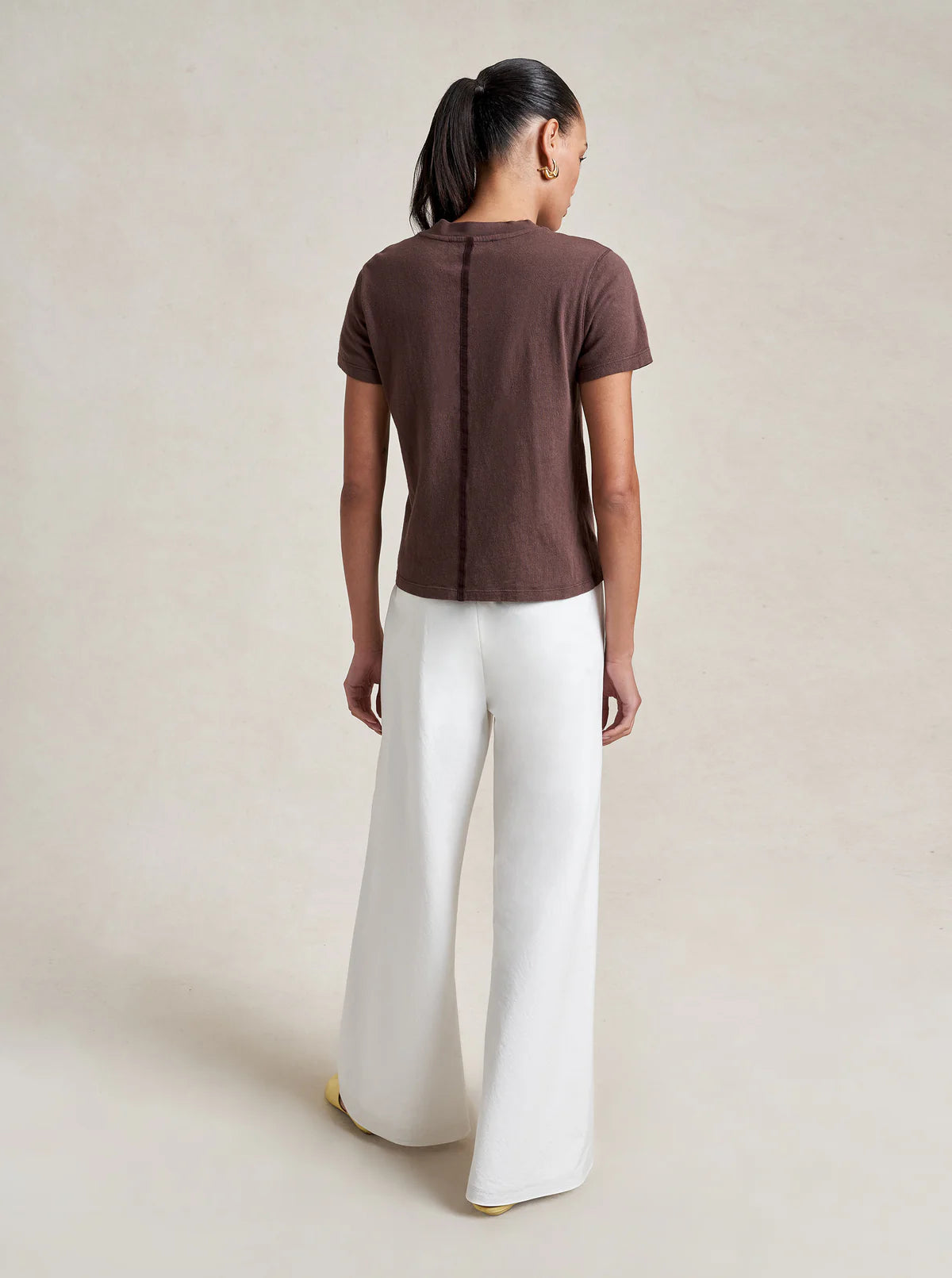 Cotton Poplin Colby Pant in White