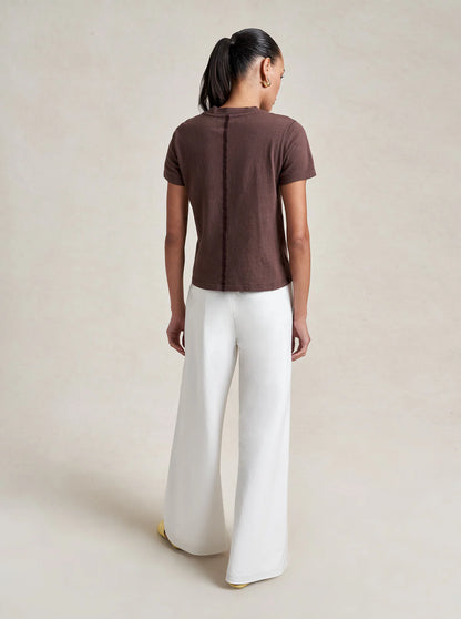 Cotton Poplin Colby Pant in White