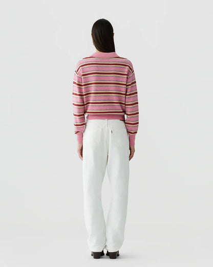 Collegiate Stripe Polo in Sprinkle Combo