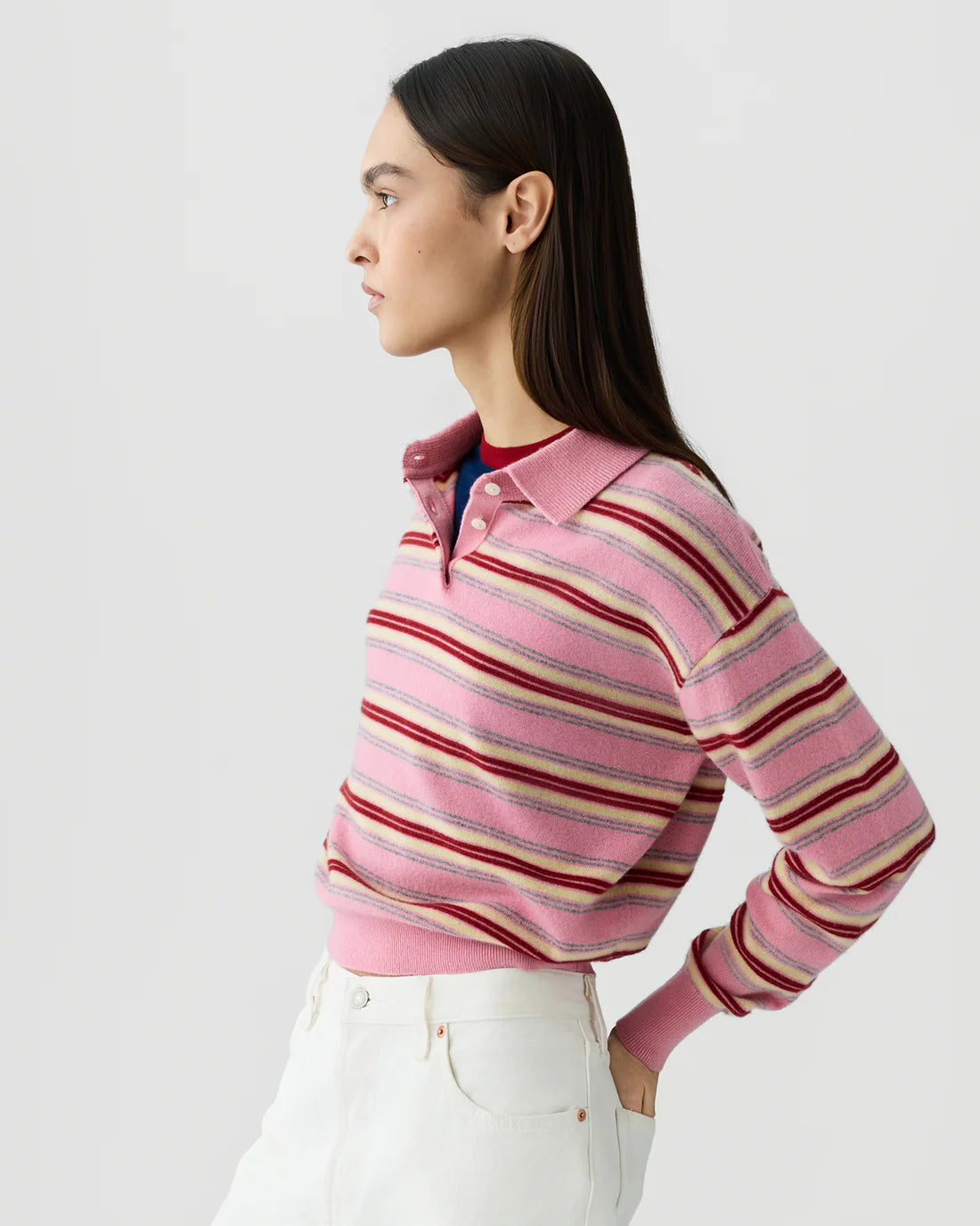 Collegiate Stripe Polo in Sprinkle Combo