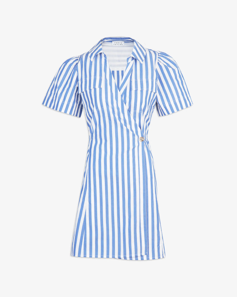 Cooper Dress in Medium Oxford Blue/Optic White