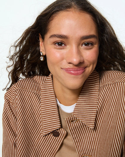 The Cubic Double Drop Earrings