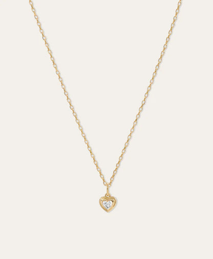 Groovy Diamond Solitaire Heart Hinged Charm Lab Grown