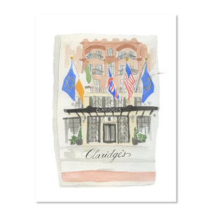 
            
                Load image into Gallery viewer, Claridges Matchbook Watercolor Print-
            
        