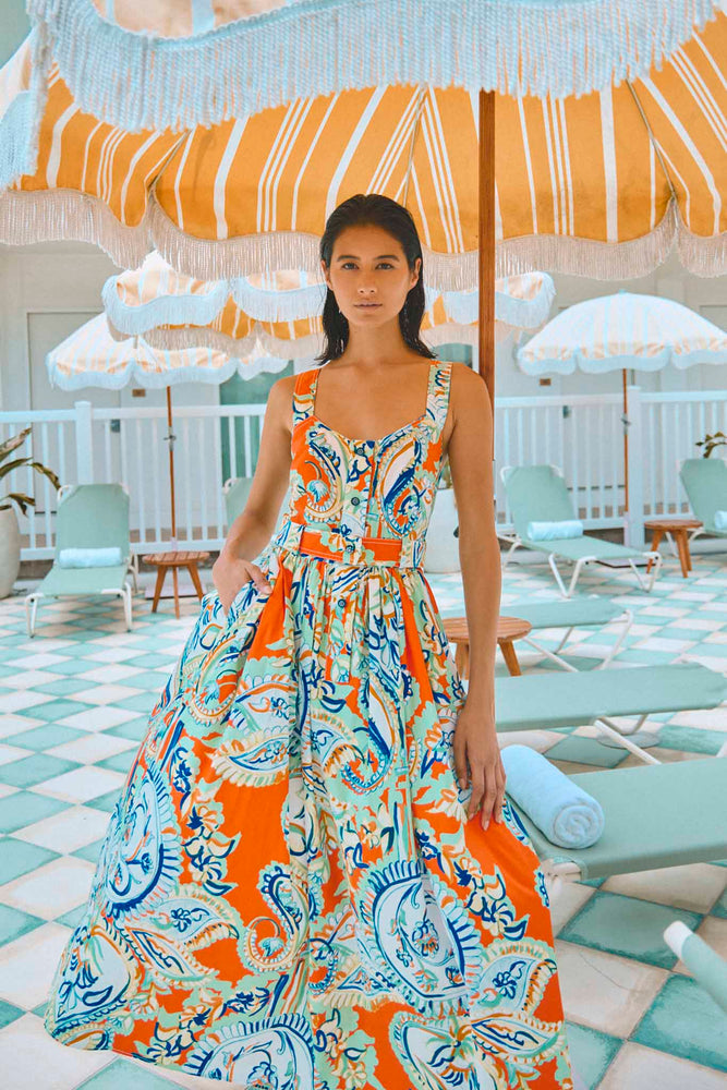 Cleo Dress in Amalfi Tiles