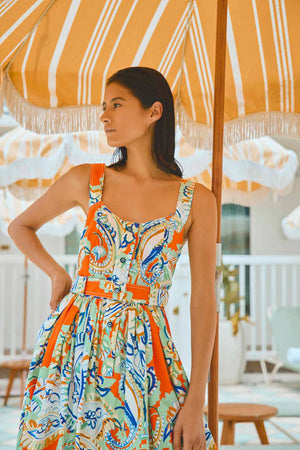 Cleo Dress in Amalfi Tiles