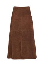 Suede Hudson Skirt in Chocolate