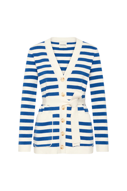 Ari Cardigan in Blue Stripe