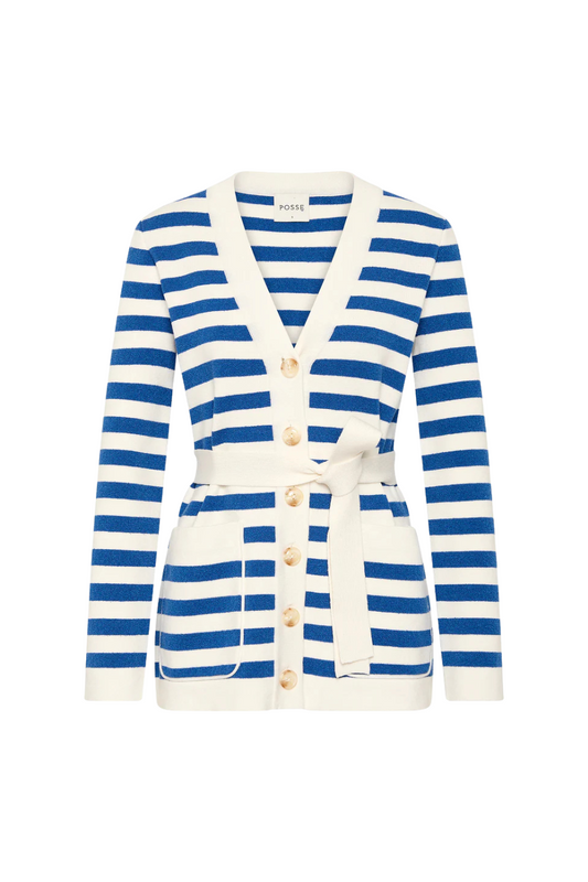 Ari Cardigan in Blue Stripe
