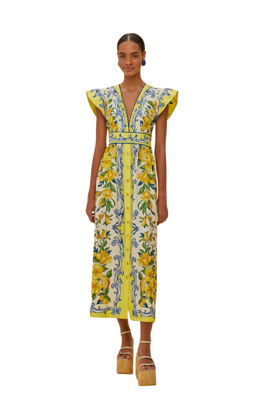 Off-White Sicily Scarf Organic Cotton Maxi Dress