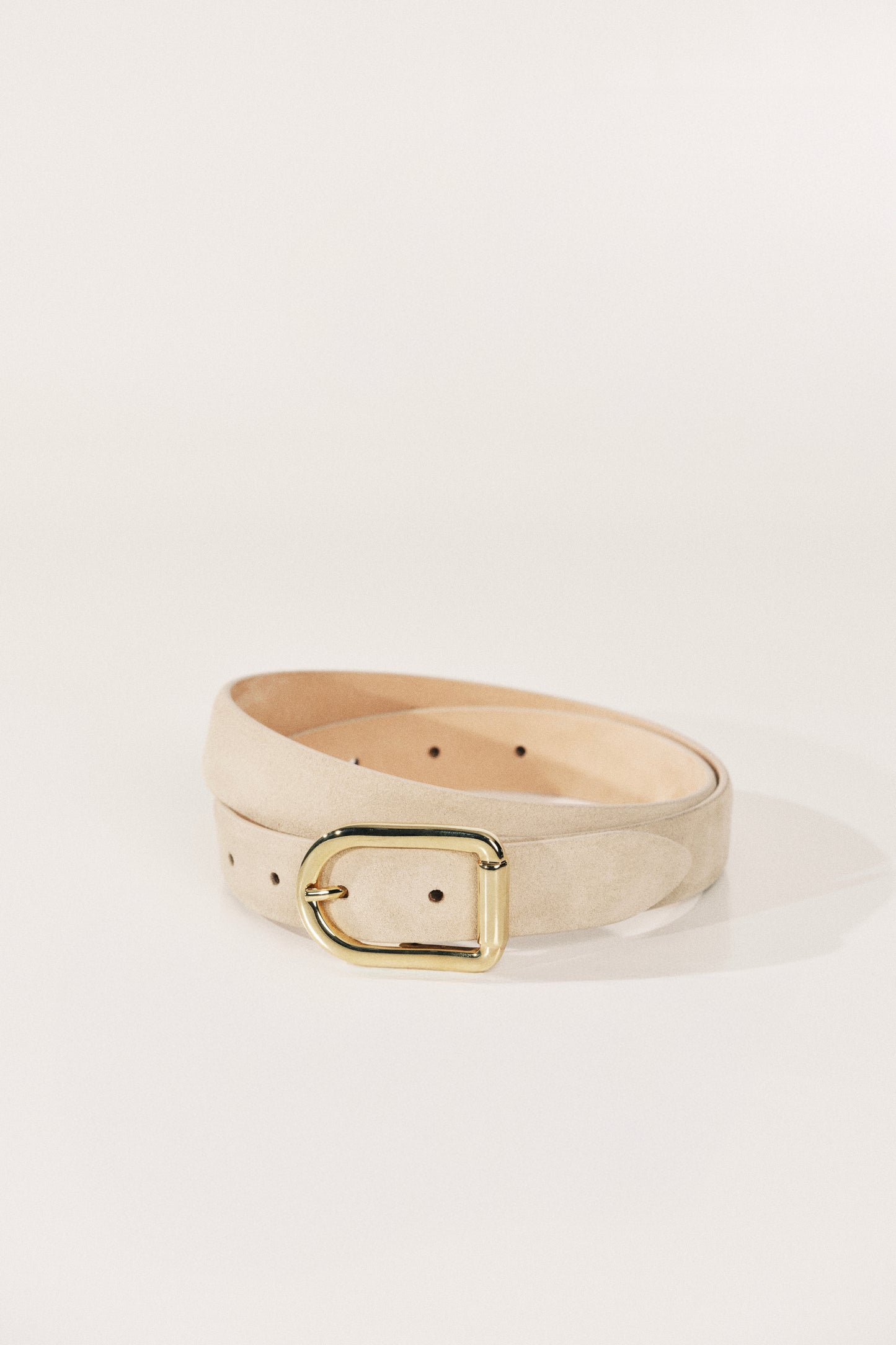 Mija Suede in Beige & Gold