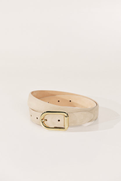 Mija Suede in Beige & Gold