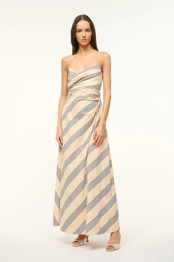 Sarah Dress in Marine Bayadere Stripe