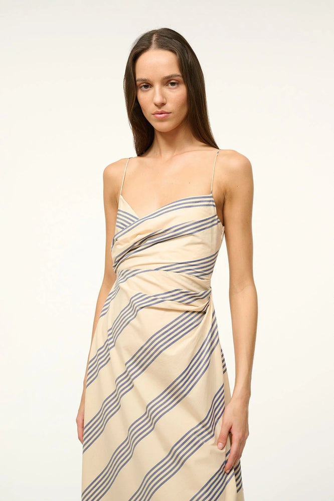 Sarah Dress in Marine Bayadere Stripe