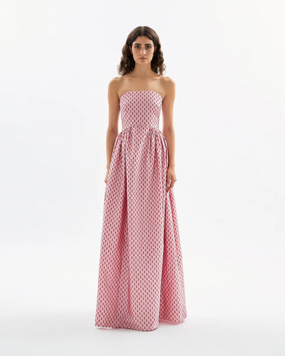 Audrey Gown in Rose Quartz/Nori Multi