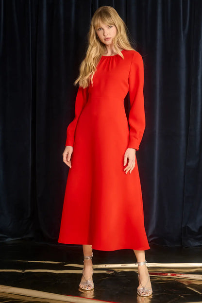 Delancey Dress in Red