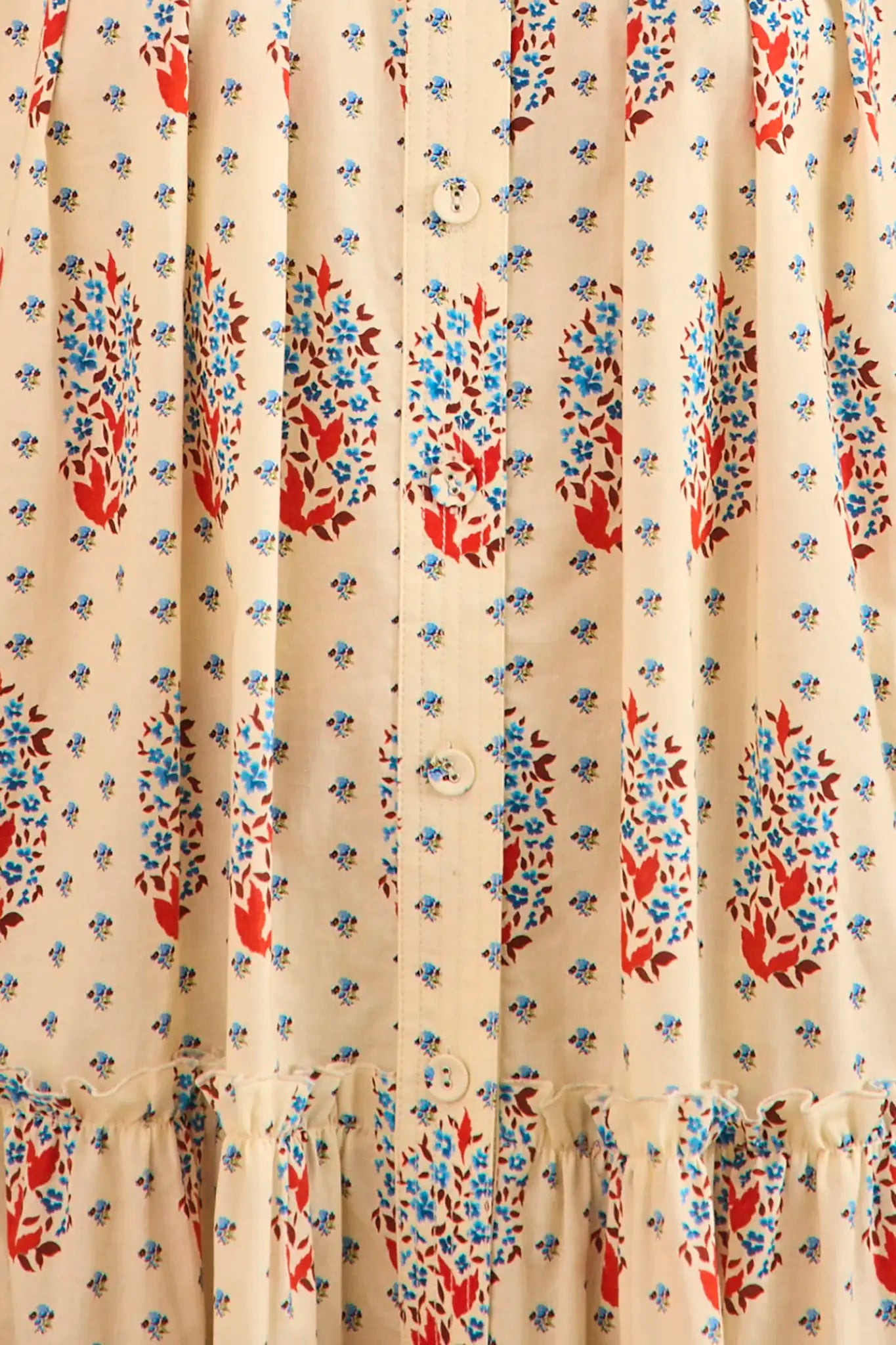 Drifter Mini Dress in Fall Floral Cream