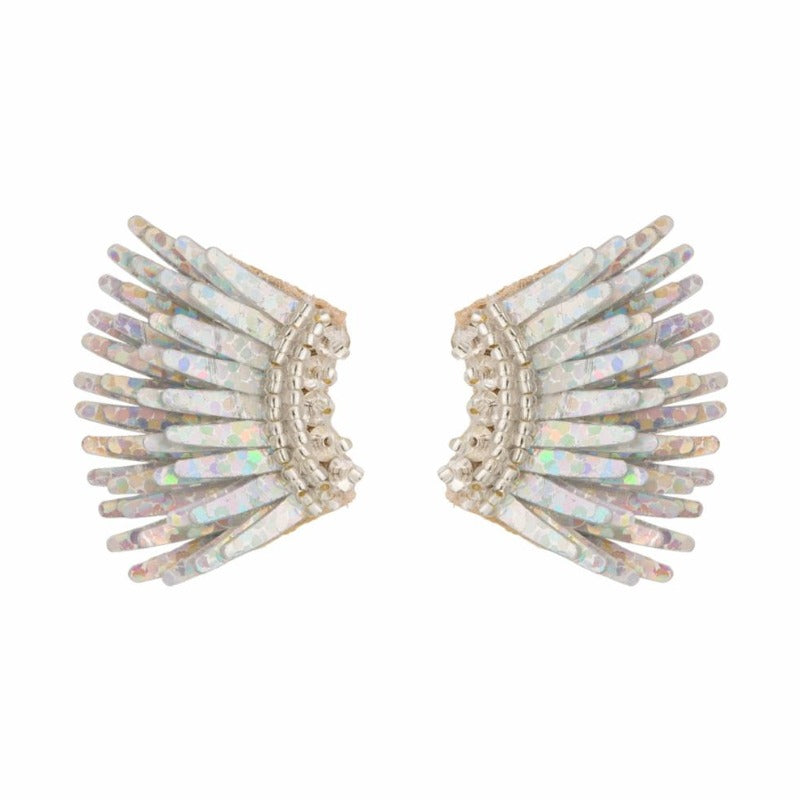 Micro Madeline Earrings in Silver Glitter