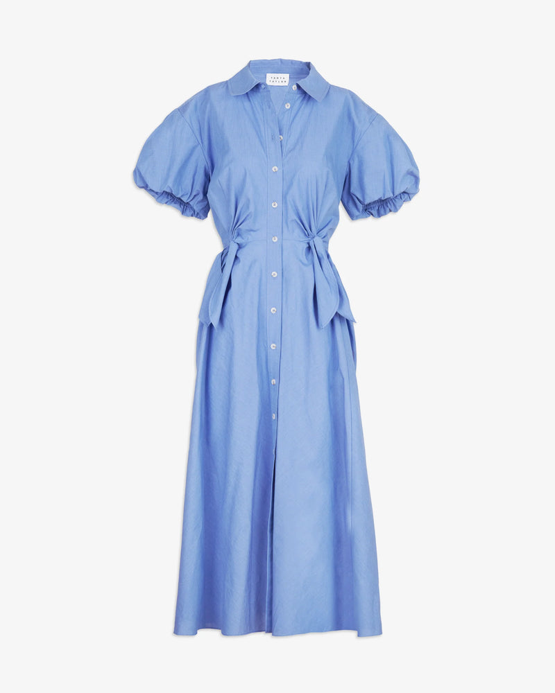 Elza Dress in Medium Oxford Blue