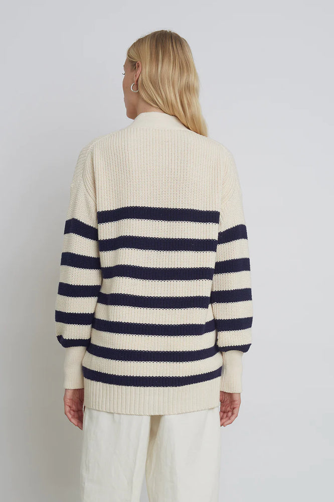 
            
                Load image into Gallery viewer, Amy Cardi in Navy/White
            
        