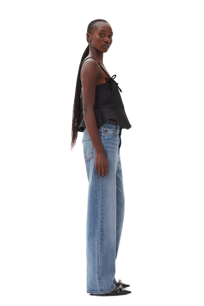 Black Duchesse Satin Top