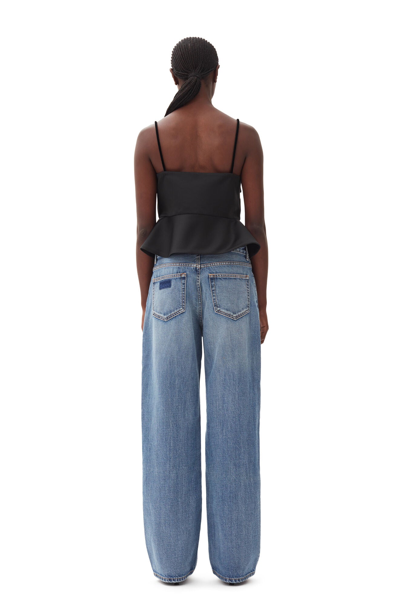 Black Duchesse Satin Top