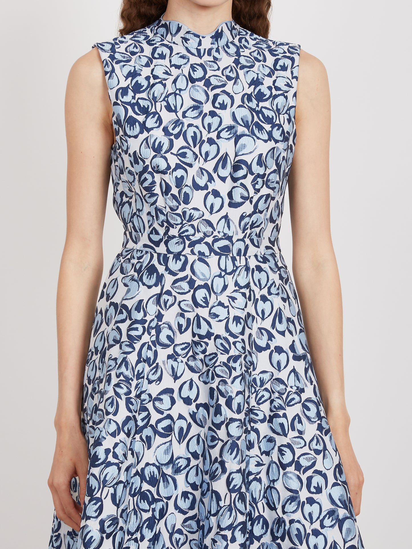 Flora Dress in Porcelain Blues
