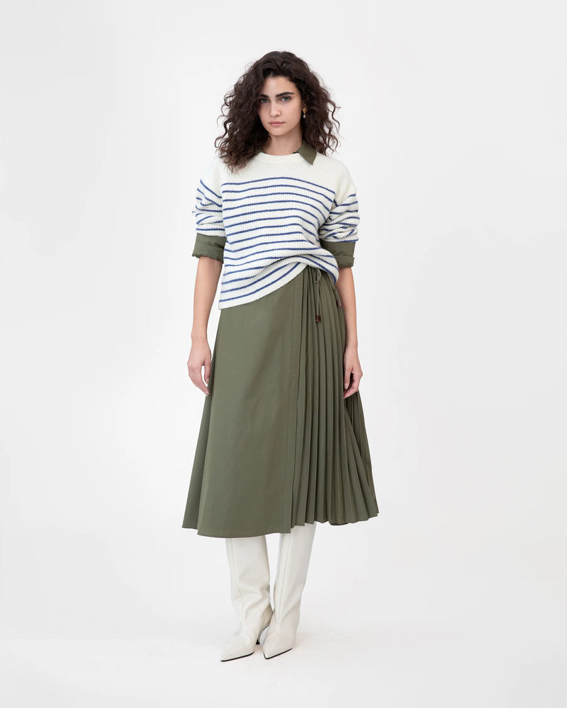 Fleur Sweater in Maritime Blue Stripe