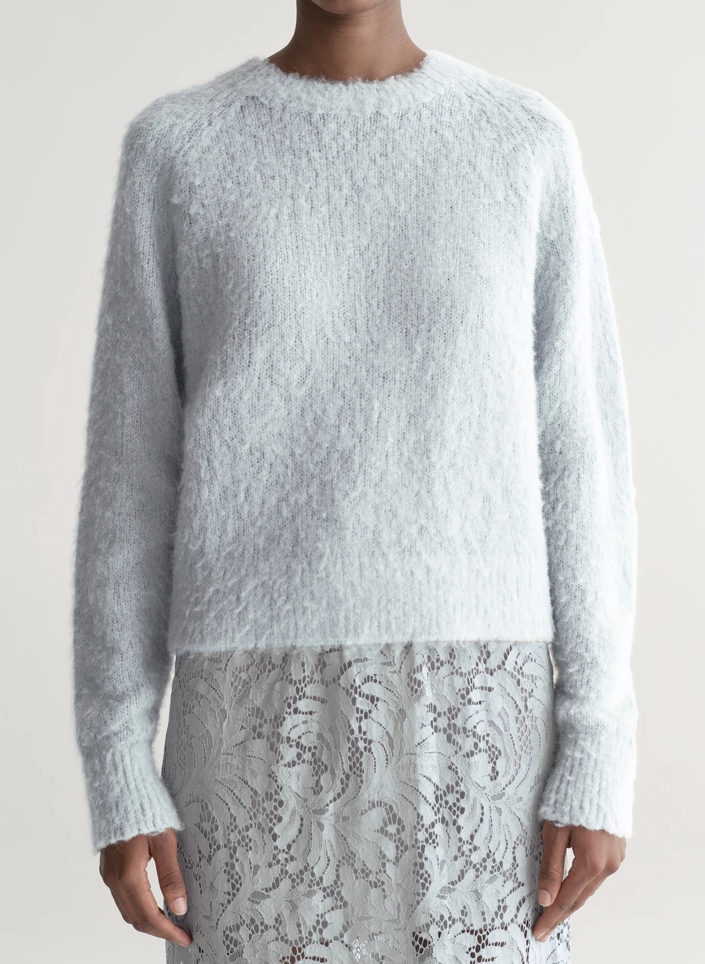 Frankie Brushed Alpaca Sweater in Slate Blue