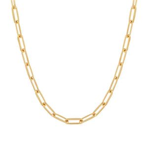 Paperclip Link Necklace in Yellow Gold
