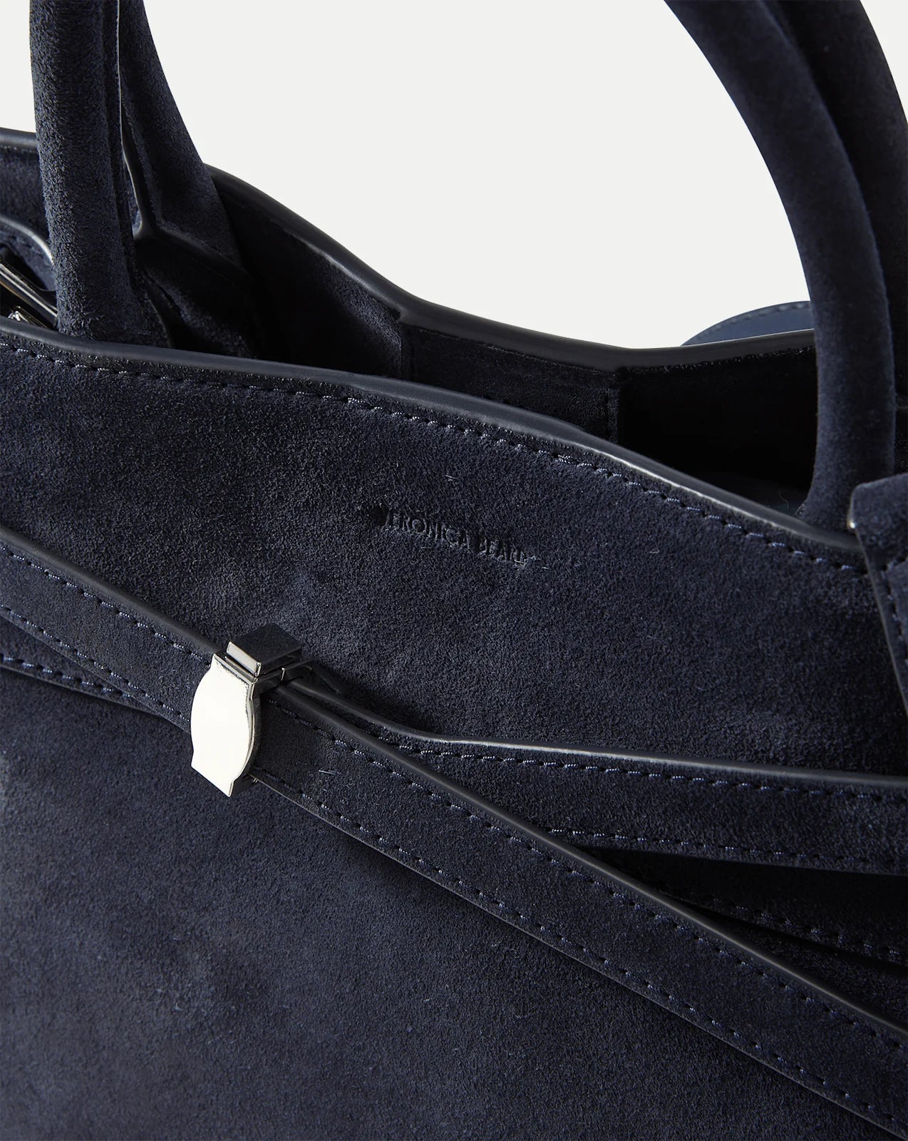 Veronica Beard Suede Dash Bag in Navy