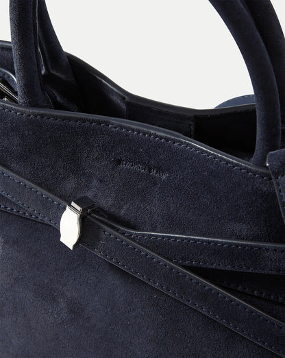 Veronica Beard Suede Dash Bag in Navy
