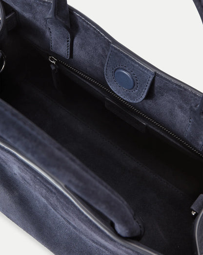 Veronica Beard Suede Dash Bag in Navy