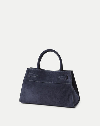 Veronica Beard Suede Dash Bag in Navy