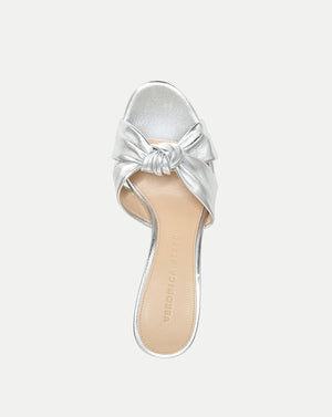 Ganita Knot Front Sandal in Silver