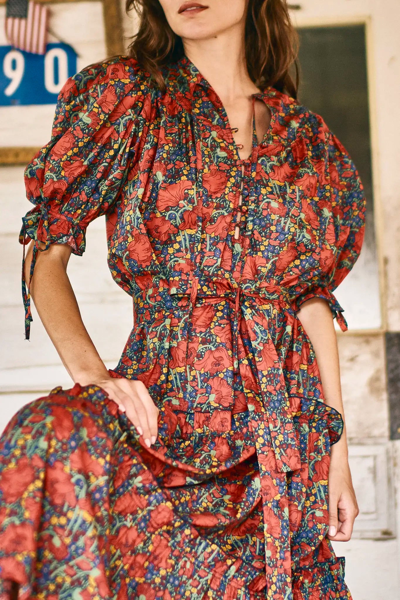 Holloway Dress in Clementina Daisy