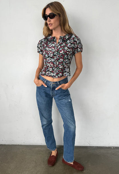 Yvonne Top Peonia Print