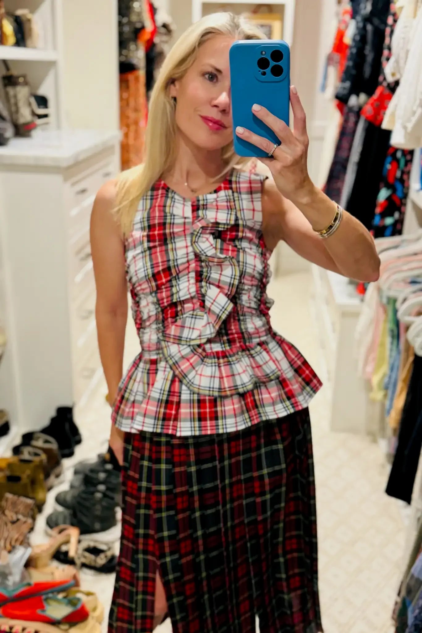 Doering Top in Carlyle Plaid