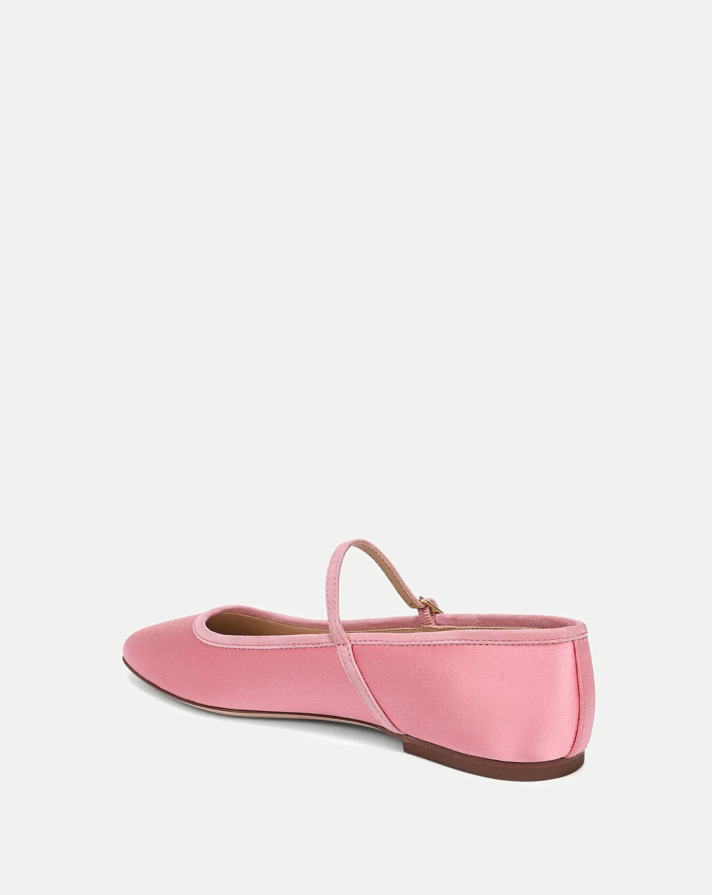 Ellie Satin Flat in Petal Pink