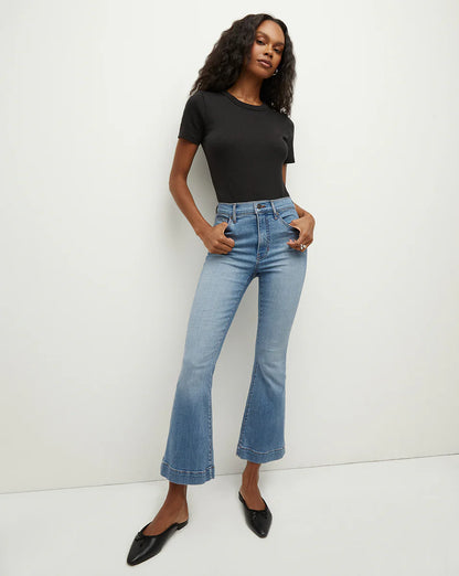 Pruitt Ribbed Tee in Black