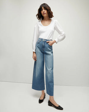 Taylor Cropped Wide-Leg Jean in Enough Said